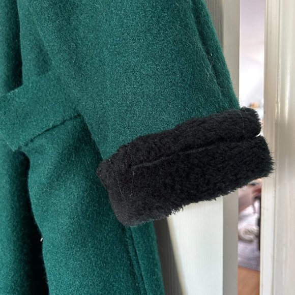 Deep Green Wool Coat - Picture 5 of 7